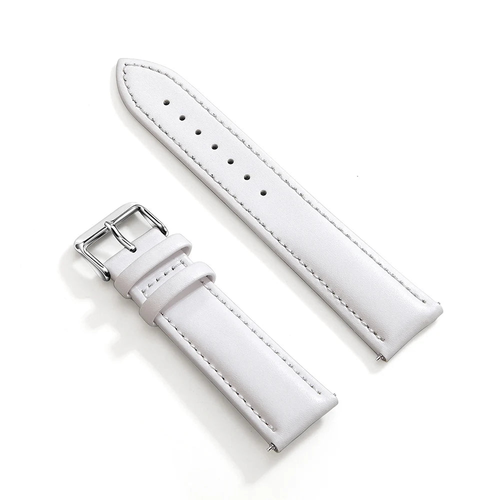 Top Grain Genuine Leather Watch Band, Quick Release 12/14/16/18/19/20/21/22/24 mm Watch Straps, Replacement Bands for Men Women