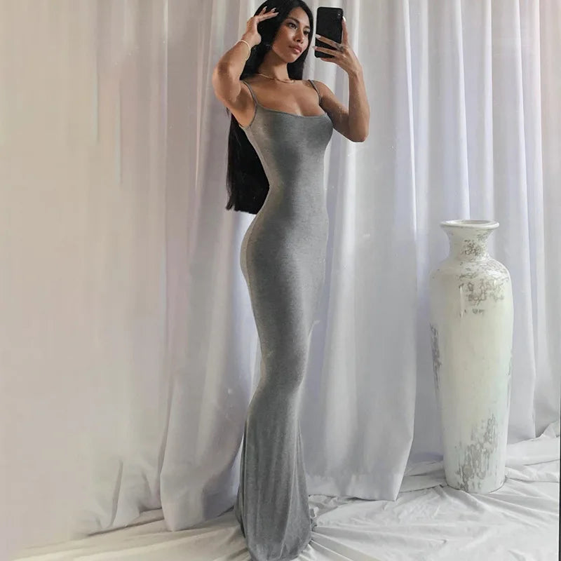 Y2K summer casual style Japanese and Korean casual women's suspender style collarless dress dress