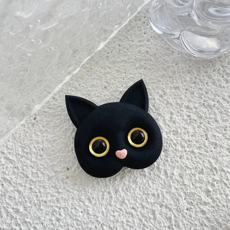 1 PC Cartoon 3D Cat Support Mobile Phone Extension Frame Finger Bracket Universal Fold Mobile Phone Bracket Air Sac Phone Holder