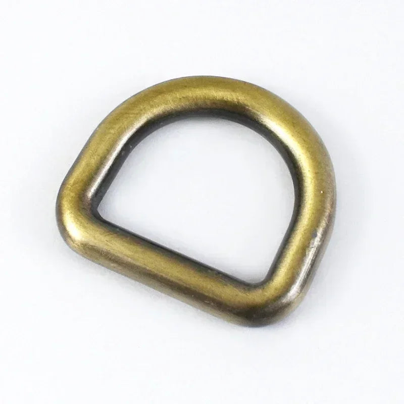 10Pcs Seamless Metal D Rings Buckles for Bags Purse Strap Pet Dog Collar Hardware Backpack Webbing Ring Clasp Sewing Accessories
