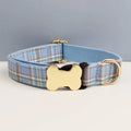 Custom Design Logo Plaid Dog Collar High Quality Cotton Pet Accessories Personalized Lead Your Dog Stand out in Style