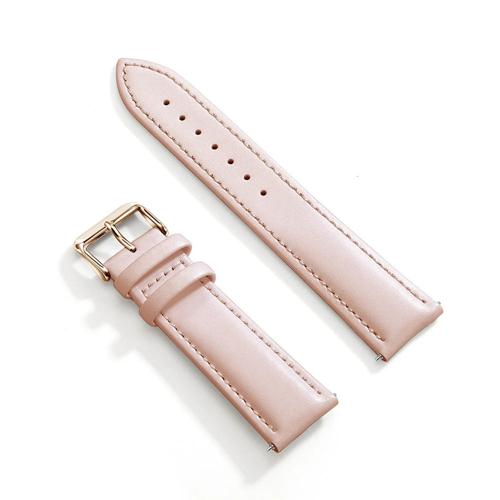 Top Grain Genuine Leather Watch Band, Quick Release 12/14/16/18/19/20/21/22/24 mm Watch Straps, Replacement Bands for Men Women
