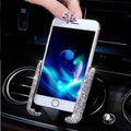 Crystal Car Phone Holder Car Air Vent Mount Clip Mobile Phone Holder Woman Diamond Auto Phone Bracket Interior Accessories Amagi