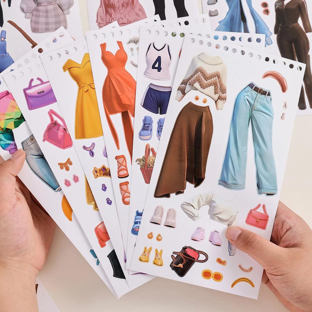 25 Sheets Dress Up Stickers for Kids, Make Your Own Fairy Princess Sticker for Kids Toddlers, Ideal Gift Birthday Preschool Chil