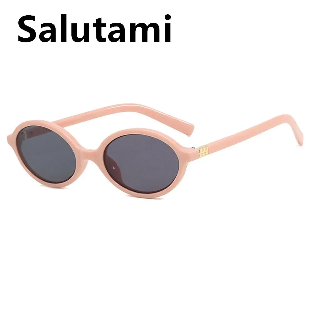 Vintage Small Oval Leopard Black Sunglasses for Women New Fashion Brand Gradient Elegant Y2K Sun Glasses Ladies Hip Hop Shades
