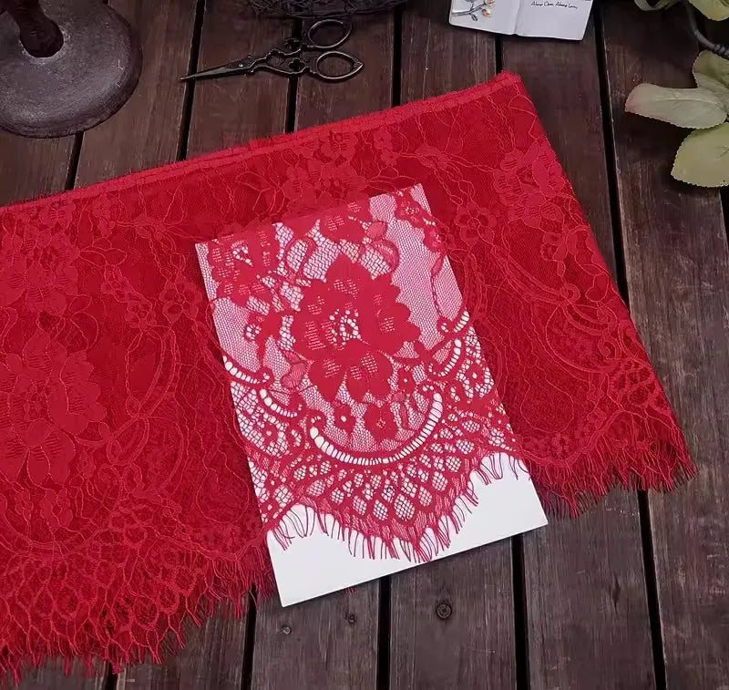 26cm Wide Eyelashes Lace Trim DIY Handmade Decoration Clothing Wedding Dress Lace Skirt Sleeve Accessories Fabric