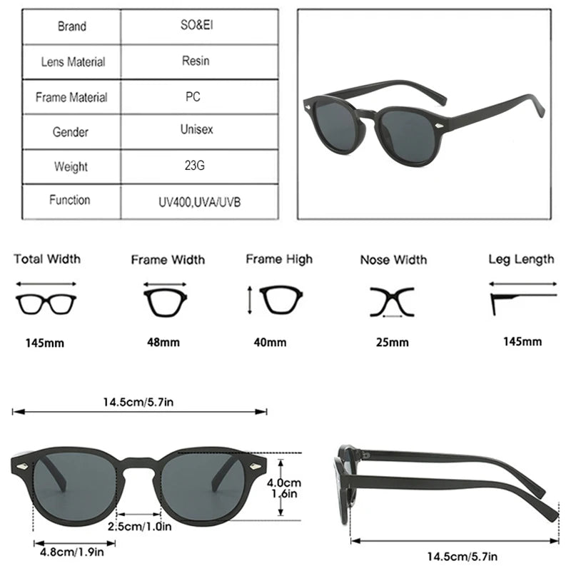 SO&EI Retro Oval Men Rivets Sunglasses Fashion Clear Ocean Gradient Lens Eyewear UV400 Women Trending Yellow Blue Sun Glasses