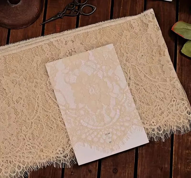 26cm Wide Eyelashes Lace Trim DIY Handmade Decoration Clothing Wedding Dress Lace Skirt Sleeve Accessories Fabric