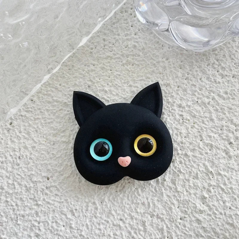 1 PC Cartoon 3D Cat Support Mobile Phone Extension Frame Finger Bracket Universal Fold Mobile Phone Bracket Air Sac Phone Holder