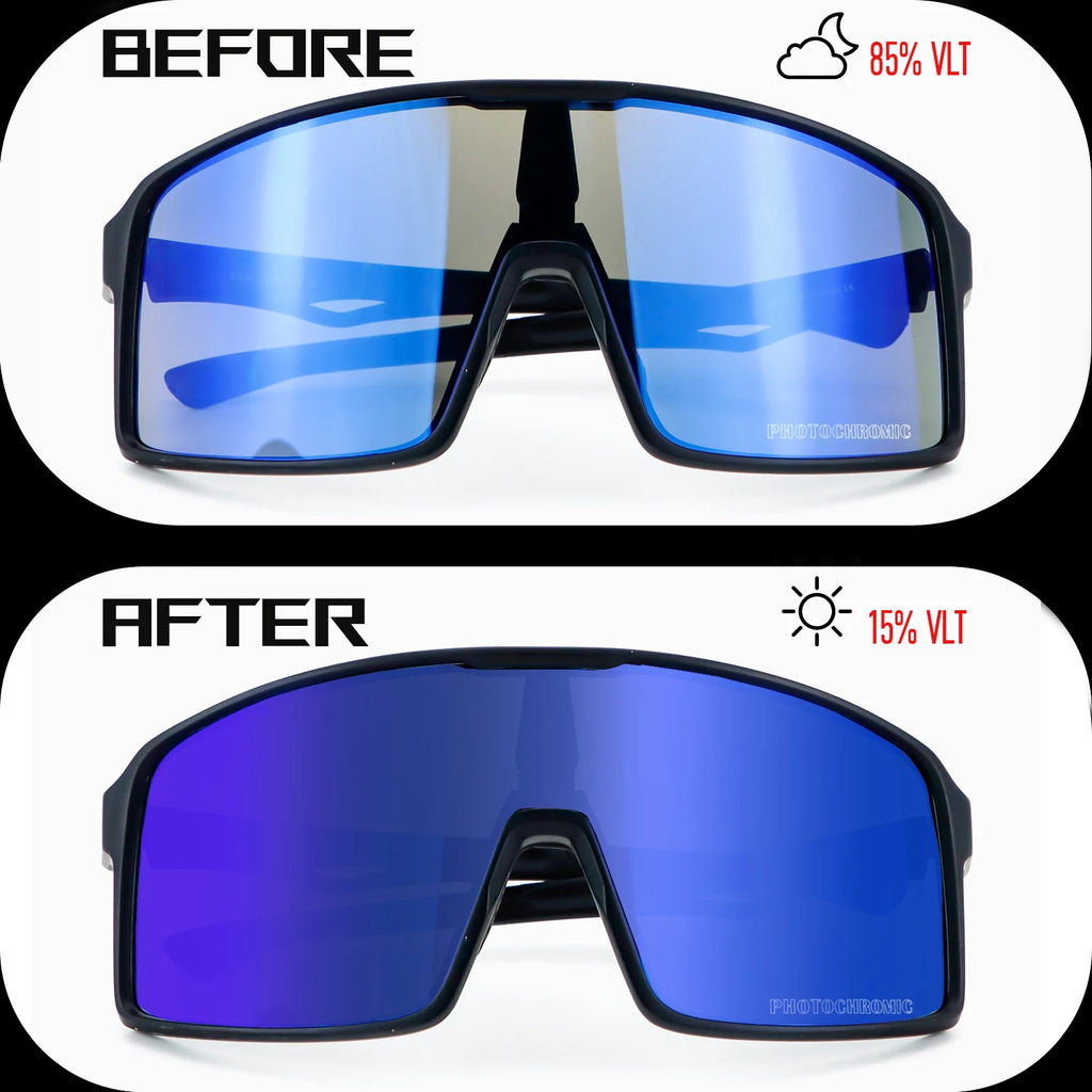 Photochromic Cycling Glasses Singa Cycling Sunglasses UV400 Runnning Sunglasses Eyepieces Bicycle Eyewear Sunglasses Equipment