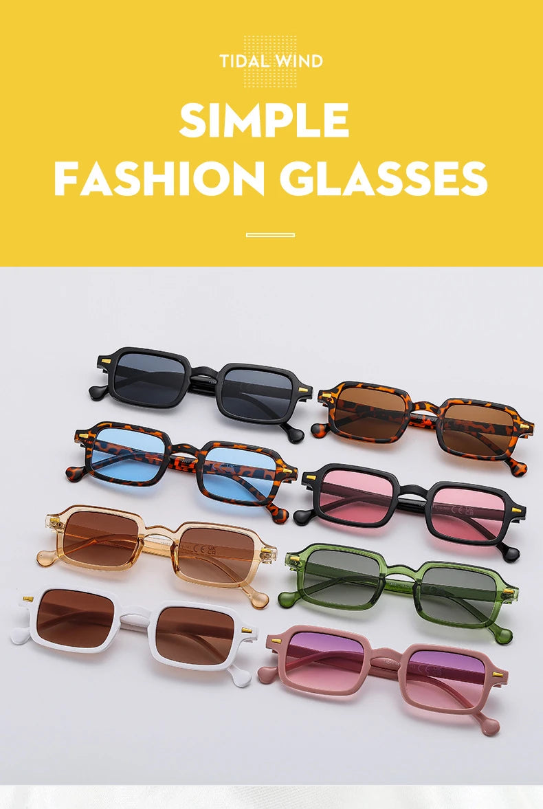 Luxurious Rectangle Sunglasses Women Oval Vintage Brand Designer Square Sun Glasses Men Shades Female Eyewear sunglasses