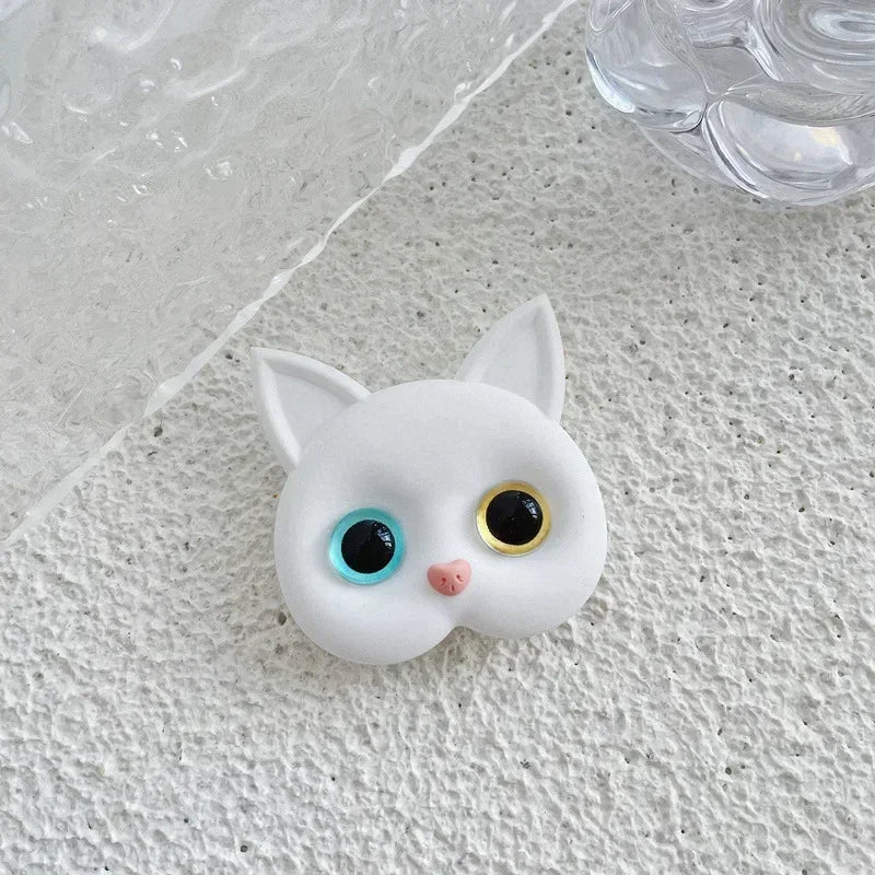 1 PC Cartoon 3D Cat Support Mobile Phone Extension Frame Finger Bracket Universal Fold Mobile Phone Bracket Air Sac Phone Holder