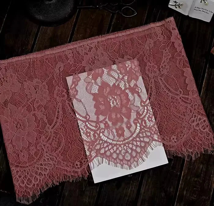 26cm Wide Eyelashes Lace Trim DIY Handmade Decoration Clothing Wedding Dress Lace Skirt Sleeve Accessories Fabric