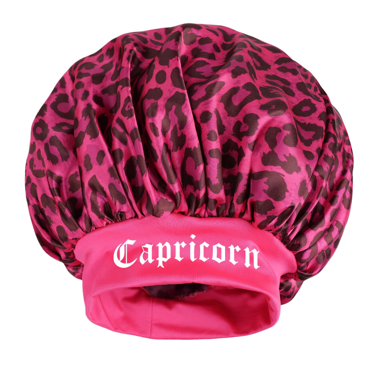 Constellation Leopard Satin Sleep Bonnet - Adjustable Hair & Skin Protection | Women's Night Skincare & Hair Care Bonnet