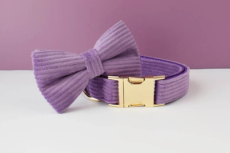 Epic   Corduroy Dog Collar And Leash Set For Dogs Custom Engraved Nameplate Pet Supplies Dog Leash Corduroy15