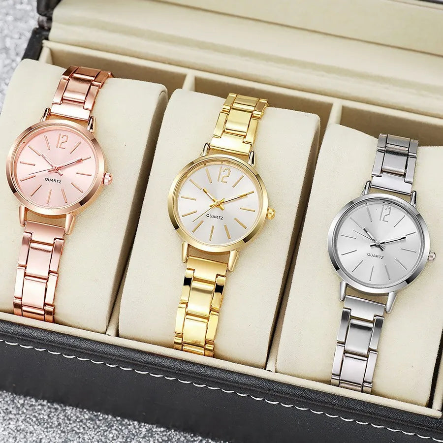 Women Watch Fashion Small Dial Gold Watch Woman Luxury Alloy Strap Ladies Quartz Wristwatches Gift Clock Gift reloj mujer