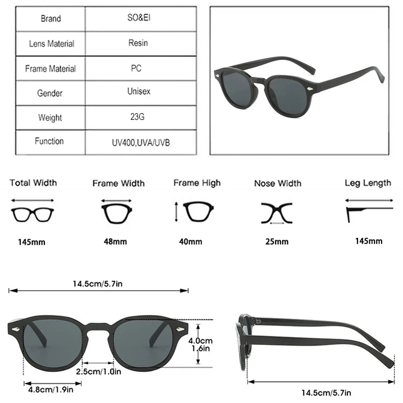 SO&EI Retro Oval Men Rivets Sunglasses Fashion Clear Ocean Gradient Lens Eyewear UV400 Women Trending Yellow Blue Sun Glasses