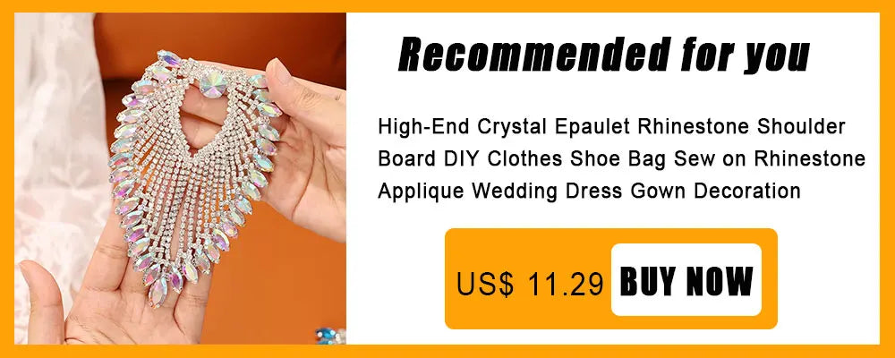 1pc Tassel Chain Sequin Shoulder Ornaments Wedding Dress Performance Clothing DIY Sewing Patch Fashion Handmade Accessories