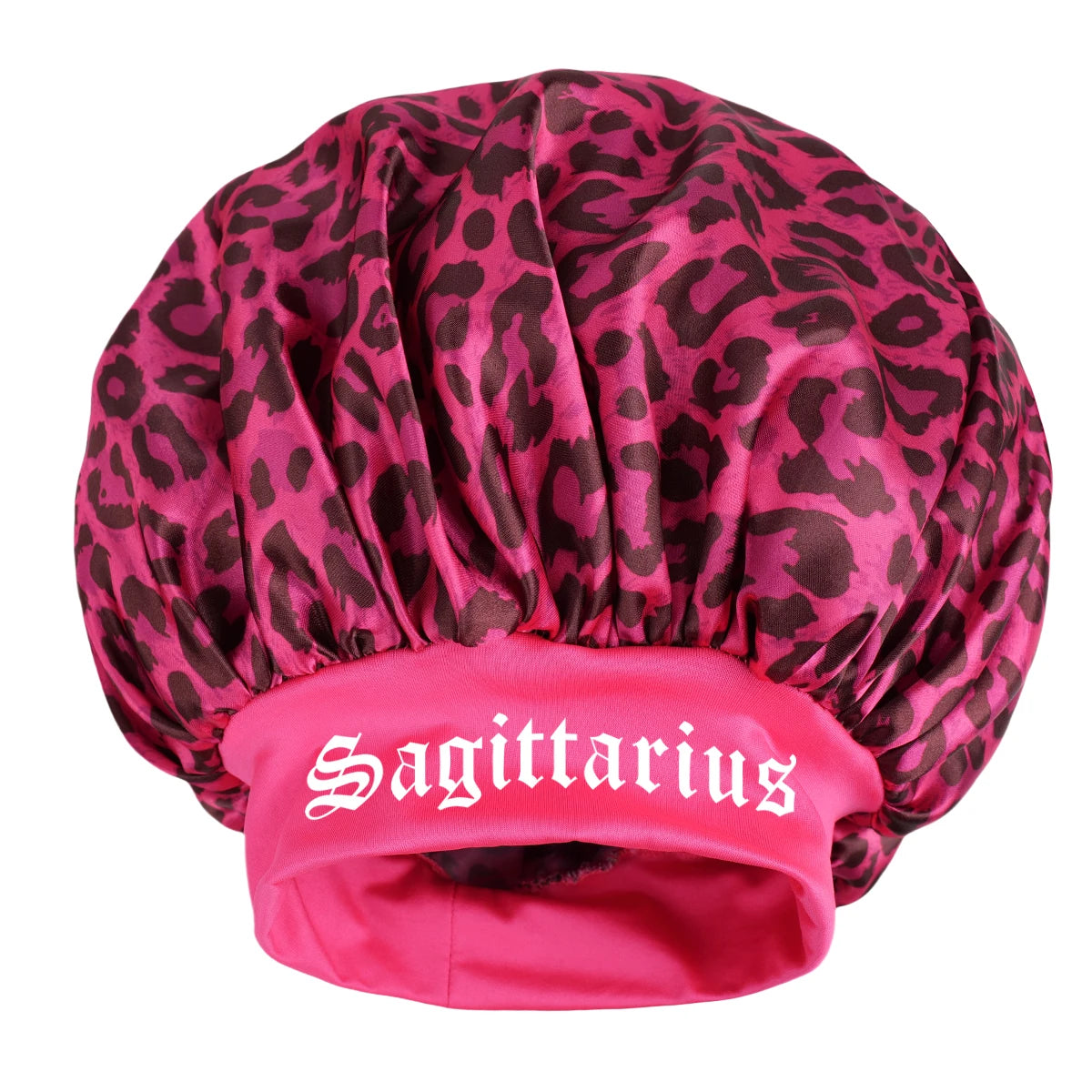 Constellation Leopard Satin Sleep Bonnet - Adjustable Hair & Skin Protection | Women's Night Skincare & Hair Care Bonnet