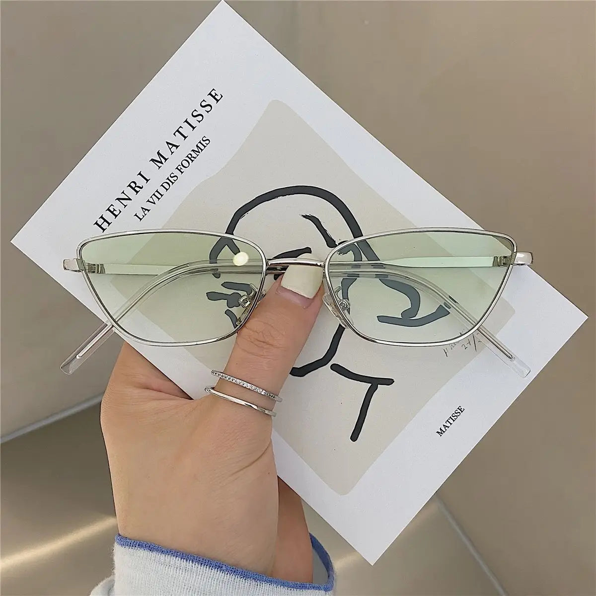 Classic Cat Eye Sunglasses Women Luxury Brand Metal Frame Brown Sun Glasses Trendy UV400 Eyewear Shades Vintage Солнечные Очки