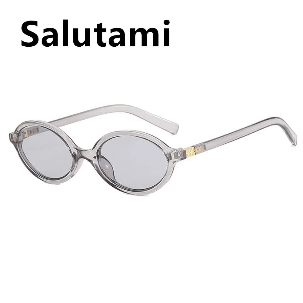 Vintage Small Oval Leopard Black Sunglasses for Women New Fashion Brand Gradient Elegant Y2K Sun Glasses Ladies Hip Hop Shades