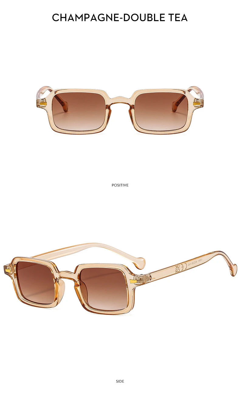 Luxurious Rectangle Sunglasses Women Oval Vintage Brand Designer Square Sun Glasses Men Shades Female Eyewear sunglasses