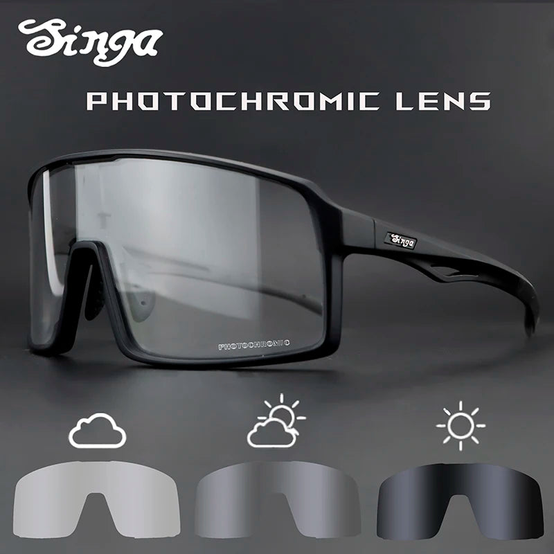 Photochromic Cycling Glasses Singa Cycling Sunglasses UV400 Runnning Sunglasses Eyepieces Bicycle Eyewear Sunglasses Equipment