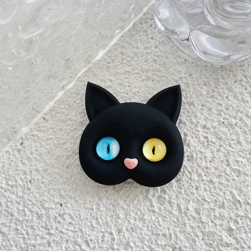 1 PC Cartoon 3D Cat Support Mobile Phone Extension Frame Finger Bracket Universal Fold Mobile Phone Bracket Air Sac Phone Holder
