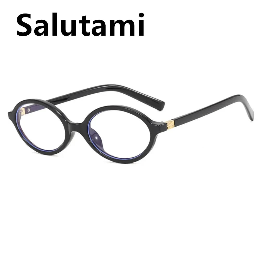Vintage Small Oval Leopard Black Sunglasses for Women New Fashion Brand Gradient Elegant Y2K Sun Glasses Ladies Hip Hop Shades