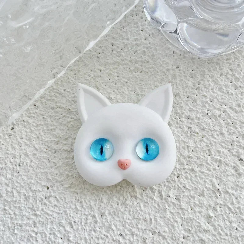 1 PC Cartoon 3D Cat Support Mobile Phone Extension Frame Finger Bracket Universal Fold Mobile Phone Bracket Air Sac Phone Holder