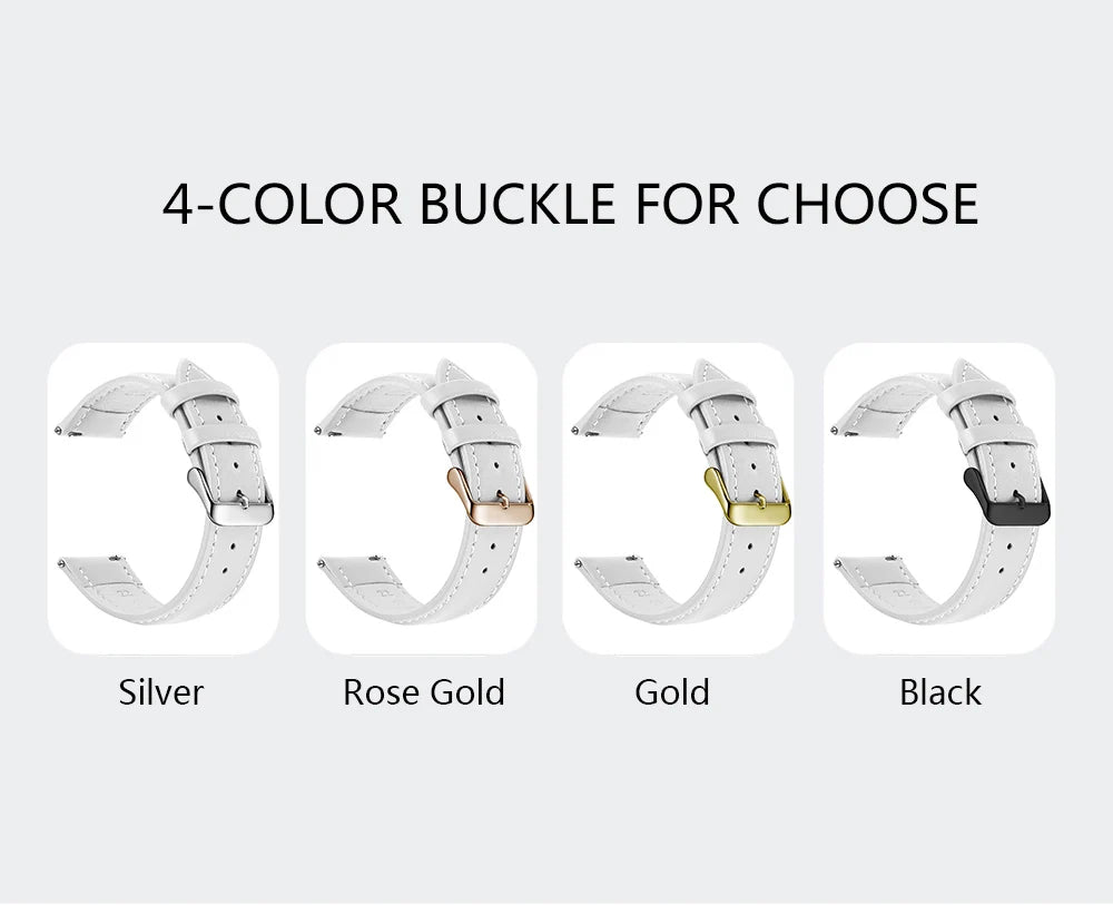 Top Grain Genuine Leather Watch Band, Quick Release 12/14/16/18/19/20/21/22/24 mm Watch Straps, Replacement Bands for Men Women