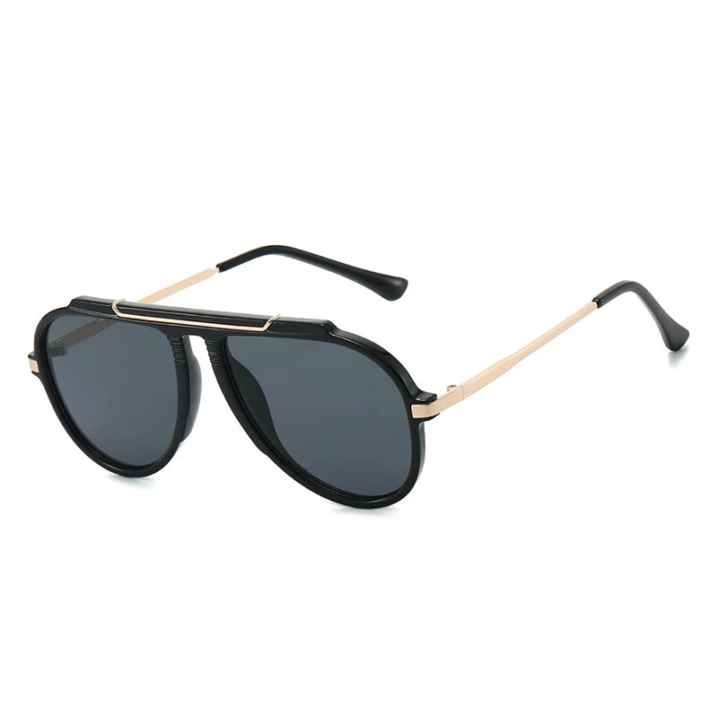 SO&EI New Oversized Pilot Women Sunglasses Vintage Gradient Shades UV400 Men Trending Sun Glasses