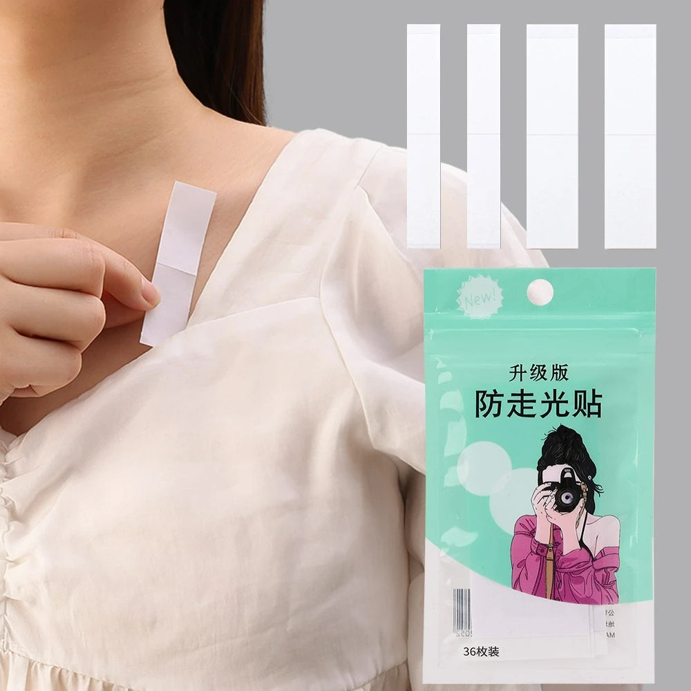 5Roll Fearless Tape Womens Double Sided Tape for Clothing Dress Low Cut Neckline Body Skin Anti-exposure Adhesive Sticker Strips