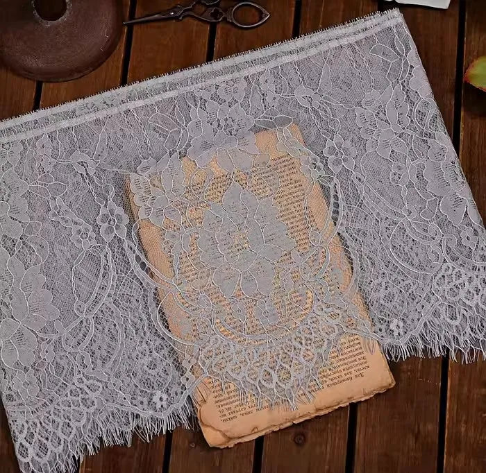 26cm Wide Eyelashes Lace Trim DIY Handmade Decoration Clothing Wedding Dress Lace Skirt Sleeve Accessories Fabric