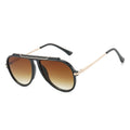 SO&EI New Oversized Pilot Women Sunglasses Vintage Gradient Shades UV400 Men Trending Sun Glasses